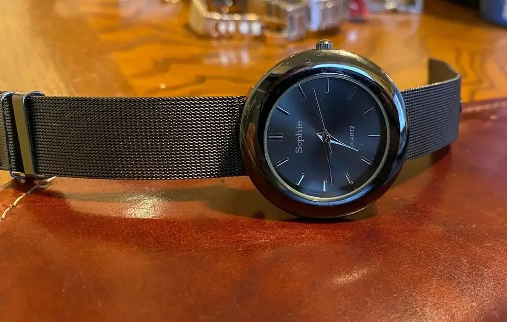 Women's 37mm Sophie Watch, Gun metal Tone with Mesh Band